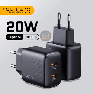 Voltme Carregador rápido 20W 2x Type-C - Revo 20 Duo Lite - Phone, Samsung, outros