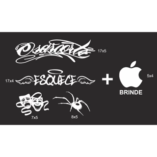 Adesivos para motos carros e bicicletas - Osascorte, esquece, chora agora ri depois, aranha, maça em Oferta na Shopee