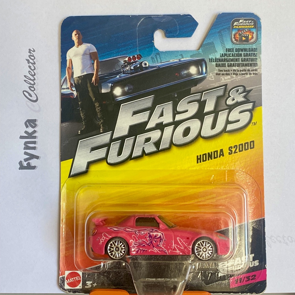 Mattel Honda S2000 Fast & Furious 11/32 Filme Velozes e Furiosos