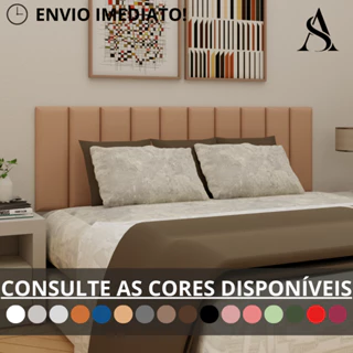 Kit 10 Cabeceira Estofada Completa Adesiva em Modulos 60x20 para Cama King