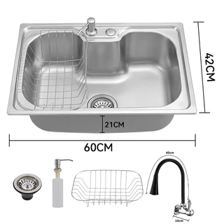 Cuba Dupla Gourmet Cozinha Aço Inox Com Acessórios 60cm×40cm Para envio imediato