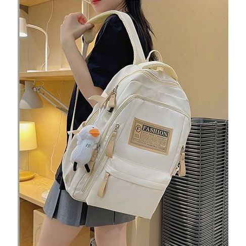 Mochila Feminina Escolar Passeio Coreano Grande Capacidade Sem Chaveiro Impermeável