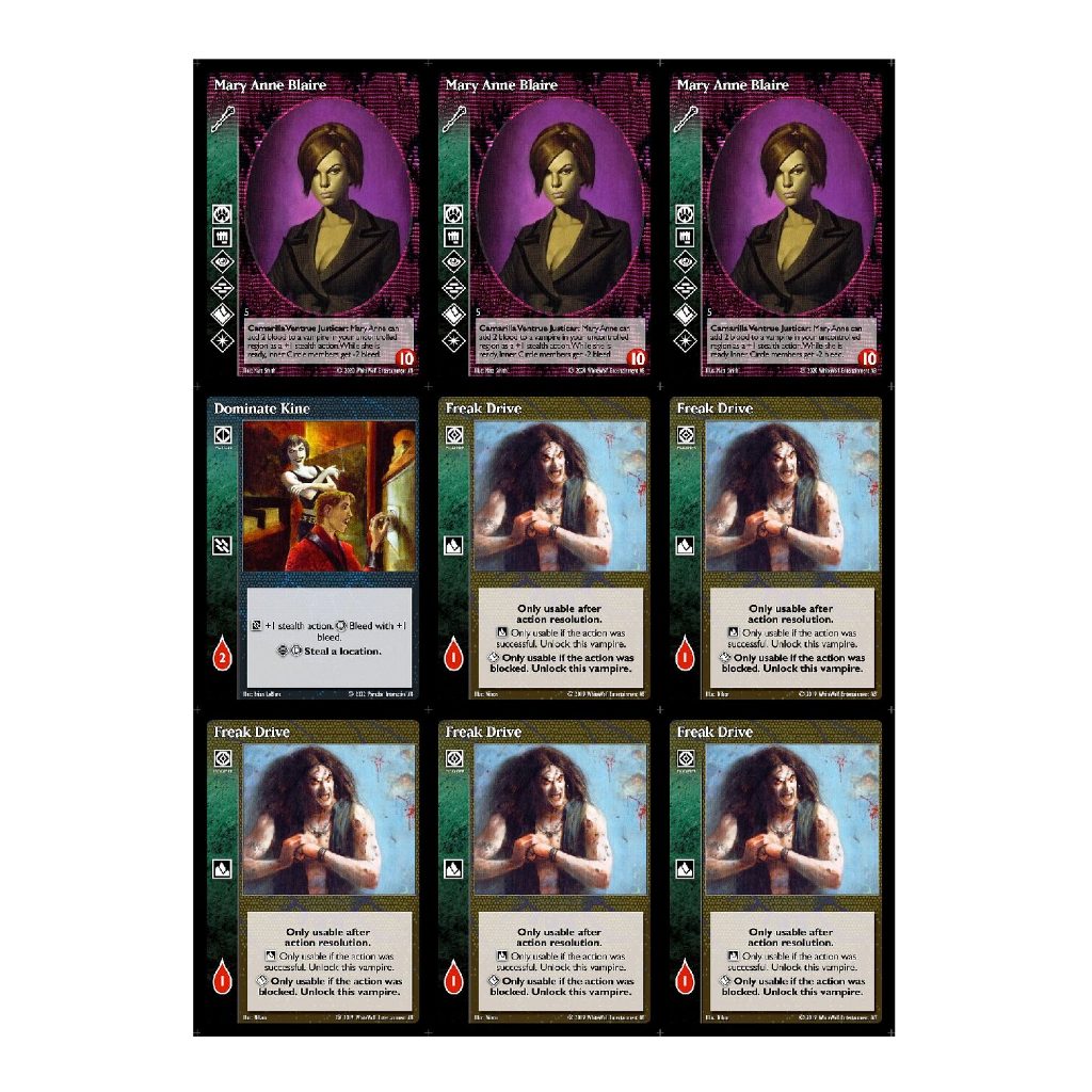 Kit 29 de Cartas de VTES para Decks de Bleed (Sangrar) e Kit 29 de Cartas de VTES para Decks de Bleed (Sangrar) e