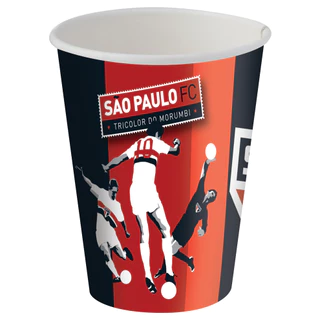 Copinho SÃO PAULO Copo de Papel SPFC 200ml Pct C/ 8 Un Festa