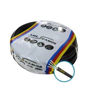 Cabo de rede CAT5e 50 metros preto cftv