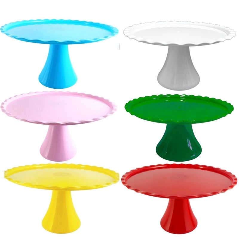 Suporte para bolo e doces boleira grande redonda 28cm com pe