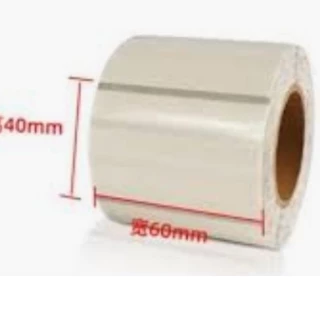 1000 ETIQUETAS DE LACRE 60X40 BOPP TRANSPARENTE ROLO COM 32 METROS