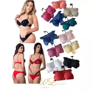 Lingerie em promoção - kit com 10 conjuntos calcinha + sutiã