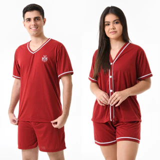 KIT PIJAMAS CASAL CONJUNTO AMERICANO CURTO VERÃO