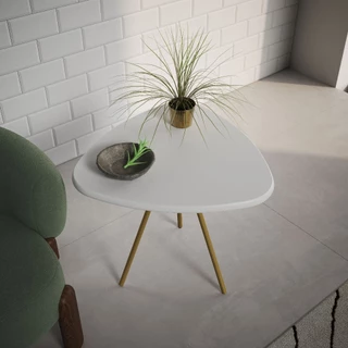 Mesa de Apoio Mesinha Centro Lateral Sala Decoração Tampo Esfiha Pés Gabriela Várias Cores