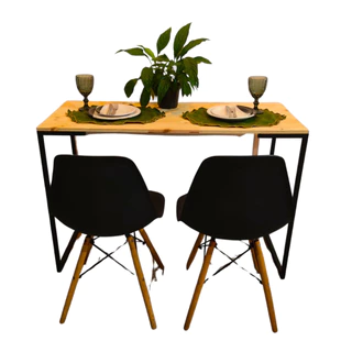 Mesa De Jantar Ilha Bancada De Cozinha Aparador Bistro Com Tampo De Madeira Estilo Industrial