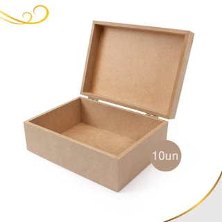 Kit 10 Caixa Lembrancinha Lisa 20x15x8,5 Com Dobradiça em Mdf