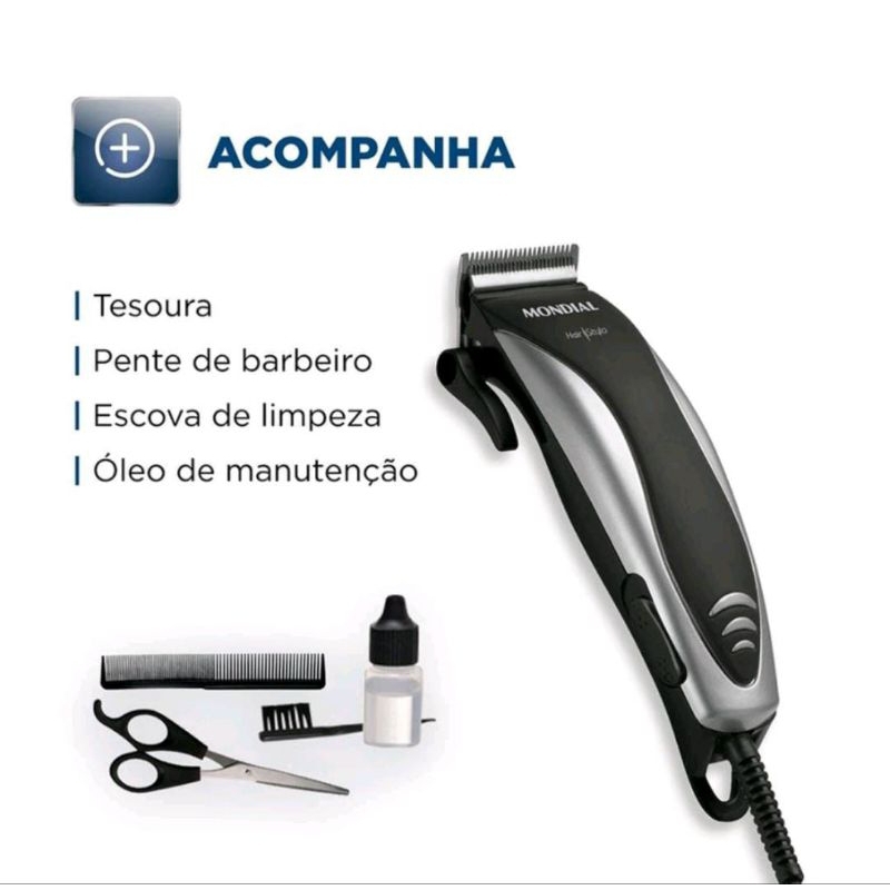 Máquina De Cortar Cabelo Mondial CRO2 110V