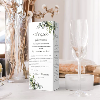 Menu / Cardápio de casamento triangular - 10 unidades