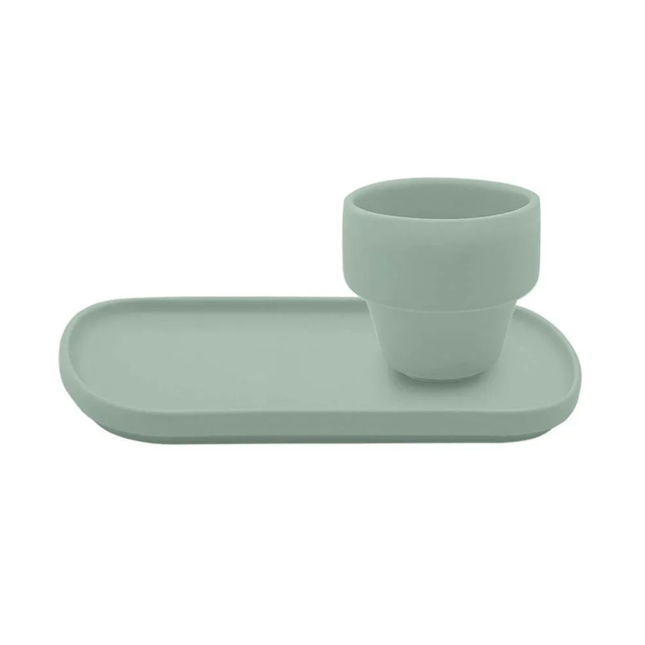 Xícara de Chá Cerâmica Elo Menta Verde 220ml