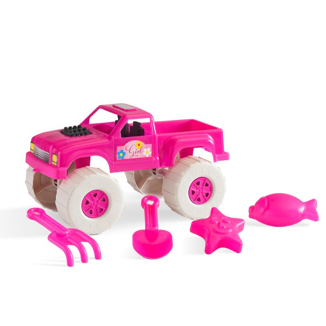 Carrinho de Brinquedo Infantil Menina Rosa Praia com Acessórios para ...