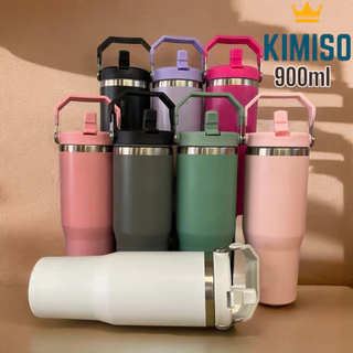 Garrafa Térmica TUMBLER Flip Straw 900ml Satn STTemperatura Quente e Gelado Aço Inoxidável Alta Qualidade
