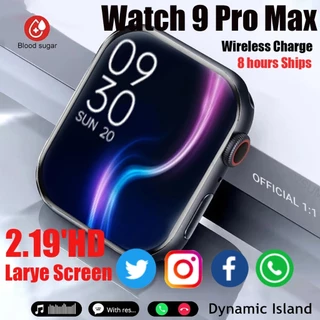 2024 Novo Wacth 9 Pro Max Smart Watch Homens Série 9 Mulheres Temperatura Corporal Bluetooth Chamada