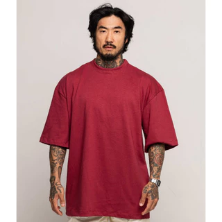 Camiseta Oversized Vinho Premium