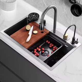 Cuba Inox Completa Cozinha Gourmet Cascata Lavador De Copos