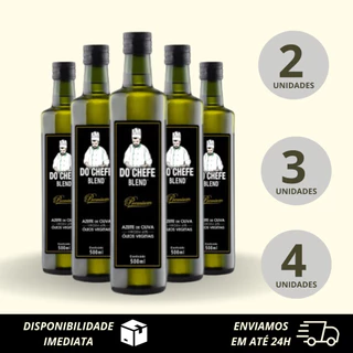 Blend Azeite De Oliva Do Chefe Premium 500ml Oleo Misto 60% Azeite de Oliva + 40% Oleo de Soja