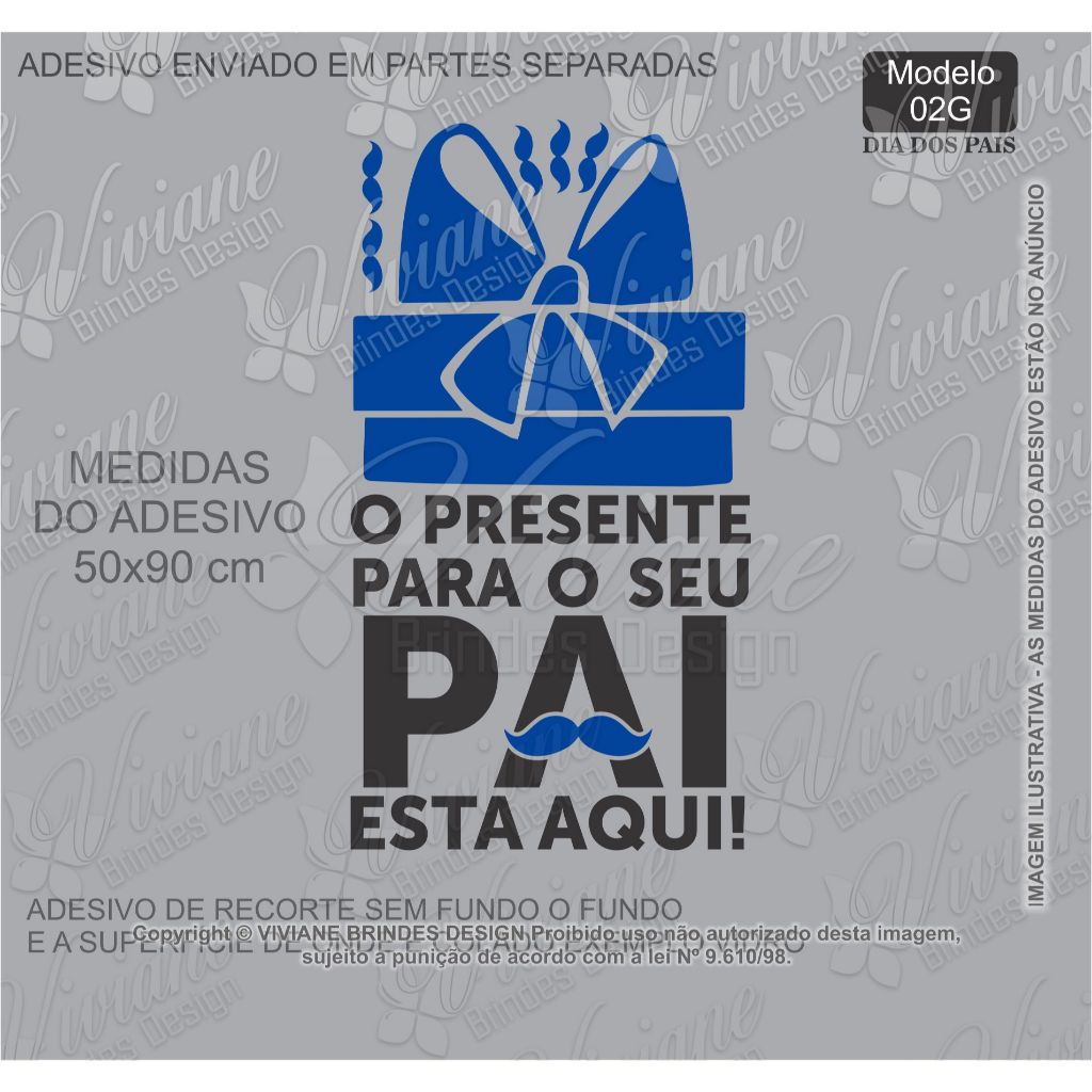 O presente para o seu pai esta aqui adesivo de vitrine loja dia dos ...