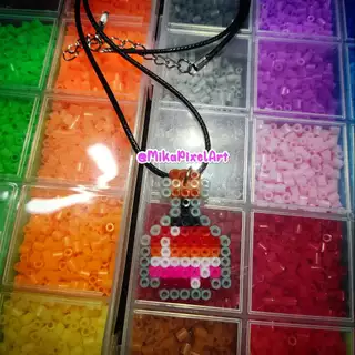 Colar / Chaveiro Poção do Minecraft em Pixel Art