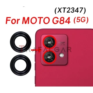 Lente Vidro de Câmera Traseira Compatível Moto G84 Xt2347 (2pçs)