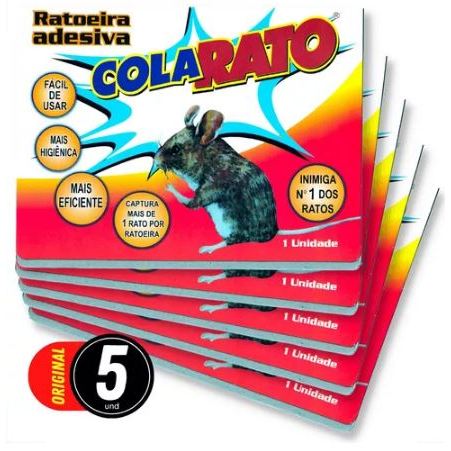 5 x Armadilha Adesiva Pega Pragas Barata Captura Formigas Cola Ratos