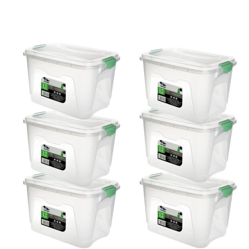Kit Com 6 Caixas Organizadoras Transparente Rischioto 12L