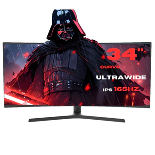 Monitor 34" Polegadas Ultrawide Curvo 165hz Gamer Warrior WQHD - MN301