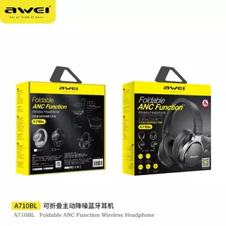 Fone De Ouvido Bluetooth 5.0 Cancelamento Ruído Awei A710bl Cor Preto