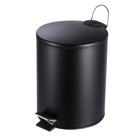 Lixeira Preta Fosco Lixeira 12Litros 5Litros 3 Litros Lixeira Preta Inox Fosco Lixeira de Banheiro