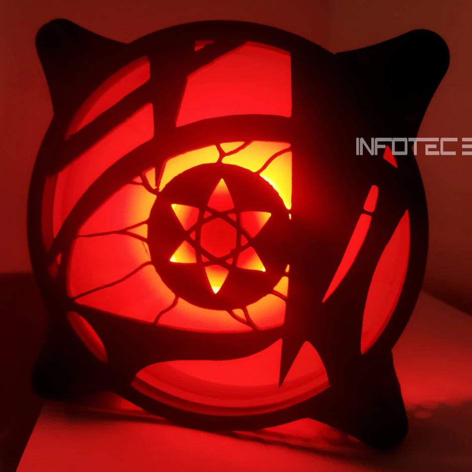 Grade Fan 120mm Sasuke Uchiha Mangekou Sharingan Cover Fan 120mm
