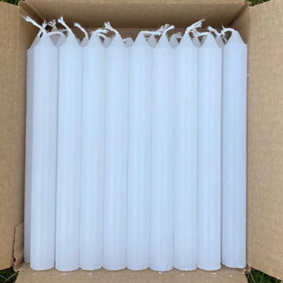 Kit 5kg Vela Palito Branca 17cm Número 8 Parafina Pura 150 Unidades