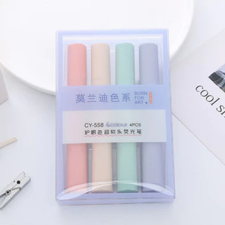 Kit 4/6 Caneta Marca Texto Tons Pastel Novidade Escolar Volta as Aulas