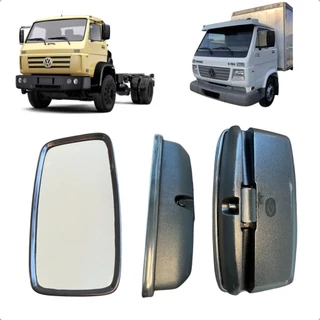 Espelho Retrovisor Caminhão Volks Worker/ Delivery/ Titan Cor:Preto em Oferta na Shopee