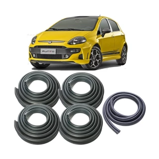 Kit 4 Borrachas Vedação Portas e Porta Malas Fiat Punto 2007 A 2018
