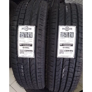 KIT 2 Pneus de Carro Aro 14 - 185/70 R14 BORRACHA VIPAL