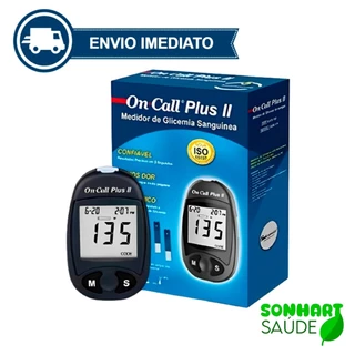 Medidor De Glicemia Medidor Simples On Call Plus II Preto Glicose