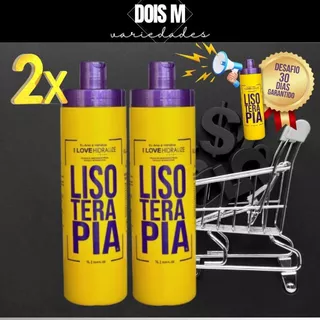 Kit 2 Unidades Progressiva 1 litro Lisoterapia Hidralize Organica Sem Formol Modeladora
