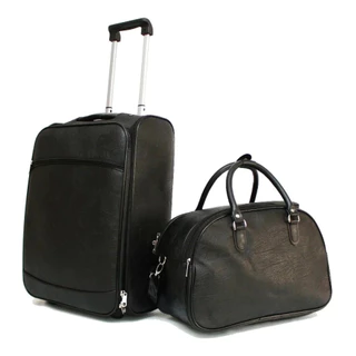 Kit mala de couro 10kg. Bordo