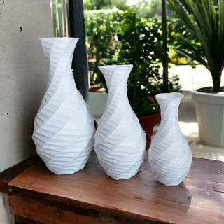 Vaso Modernista Decoração de Casa Escritório Arquitetônico 16CM e 20CM Abstrato Pescoço Elegante Plantas Centro de Mesa