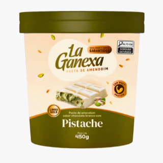 Pasta de Amendoim La Ganexa Pistache e Chocolate Branco 450g