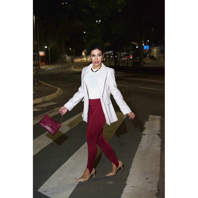 Calça Legging Fusô Pezinho Fashion Tendência Fitness Academia