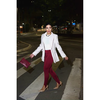 Calça Legging Fusô Pezinho Fashion Tendência Fitness Academia