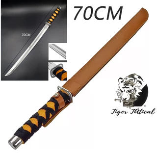 Katana 70cm com Bainha de couro-K08.