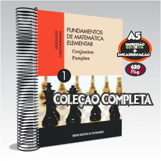 Apostila Colorida Fundamentos da Matemática Elementar Encadernada Tamanho A5 Livreto do Vol 1 ao 11