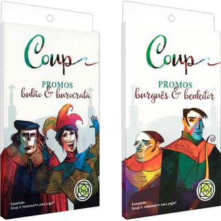 Coup Kit 2 Promo Cartas Burguês Benfeitor E Bufão Burocrata Português Grok Games
