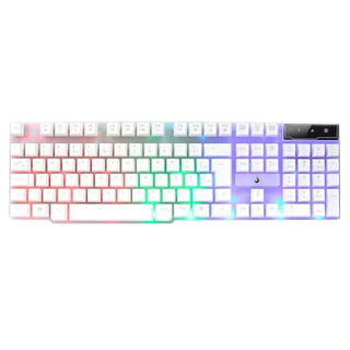 Teclado Gamer Rise Mode G1 Full, RGB Rainbow, USB, Branco computador e notebook gamer